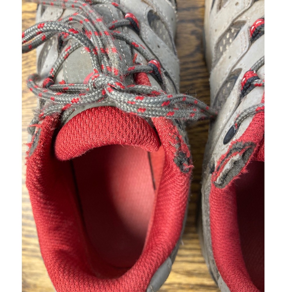 Merrell Alverstone Waterproof Hiking Shoes Grey Red Kids Size 2.5M MK265705 - Picture 7 of 8